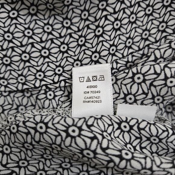 Ann Taylor LOFT Women XL Geometric Long Sleeve V Neck Tunic Blouse - Picture 9 of 12